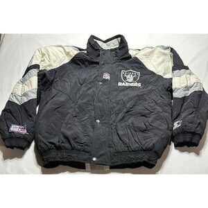 Oakland Raiders Starter Pro Line Jacket NFL Football Vintage VTG *READ FLAWS